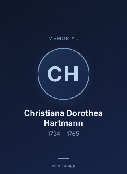 Memorial portrait of Christiana Dorothea Hartmann