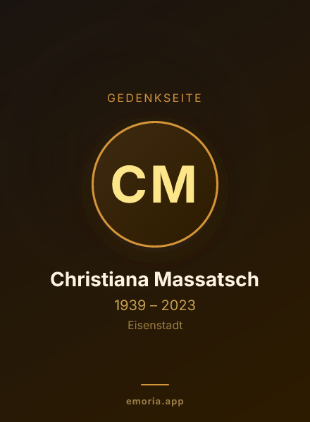 Gedenkportrait von Christiana Massatsch