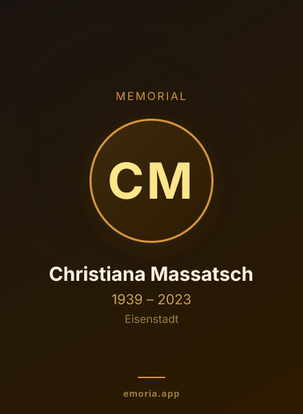 Memorial portrait of Christiana Massatsch