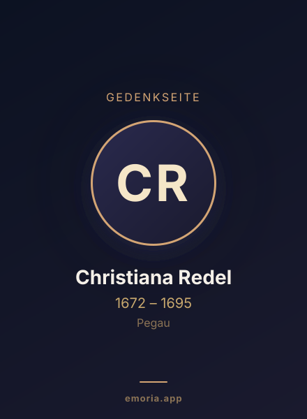 Gedenkportrait von Christiana Redel