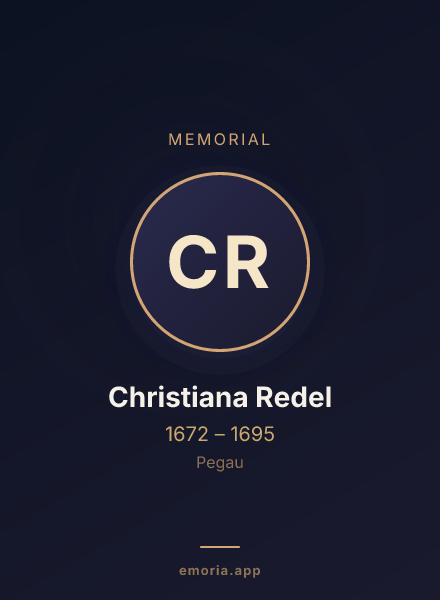 Memorial portrait of Christiana Redel