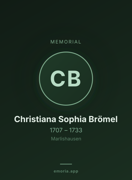 Memorial portrait of Christiana Sophia Brömel