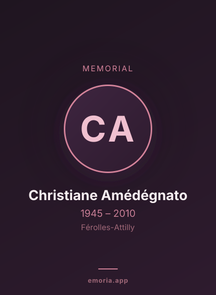 Memorial portrait of Christiane Amédégnato