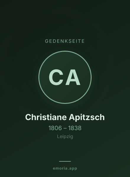 Gedenkportrait von Christiane Apitzsch