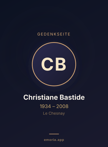 Gedenkportrait von Christiane Bastide