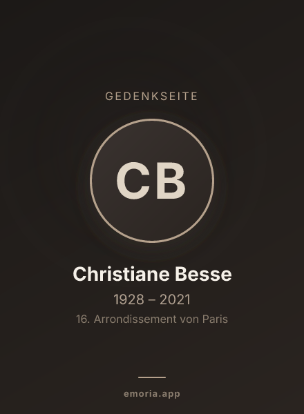 Gedenkportrait von Christiane Besse