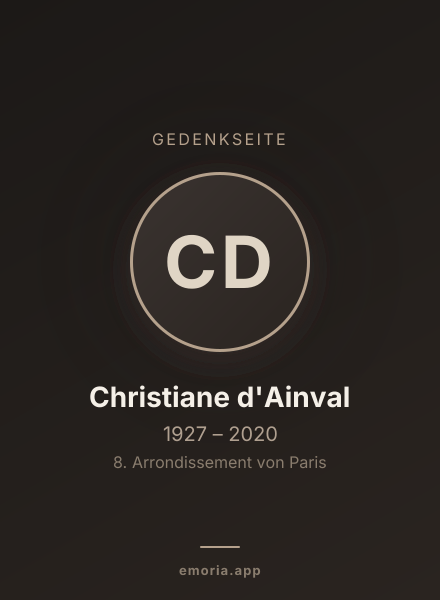 Gedenkportrait von Christiane d'Ainval