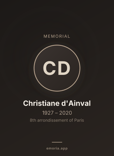 Memorial portrait of Christiane d'Ainval