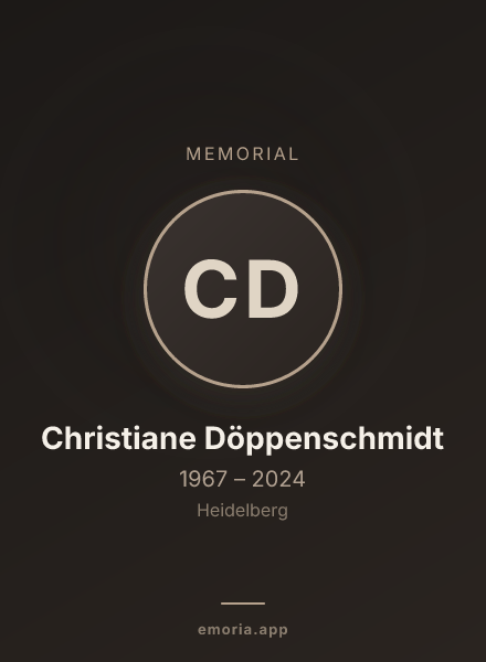 Memorial portrait of Christiane Döppenschmidt