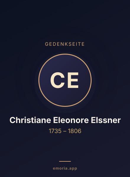 Gedenkportrait von Christiane Eleonore Elssner