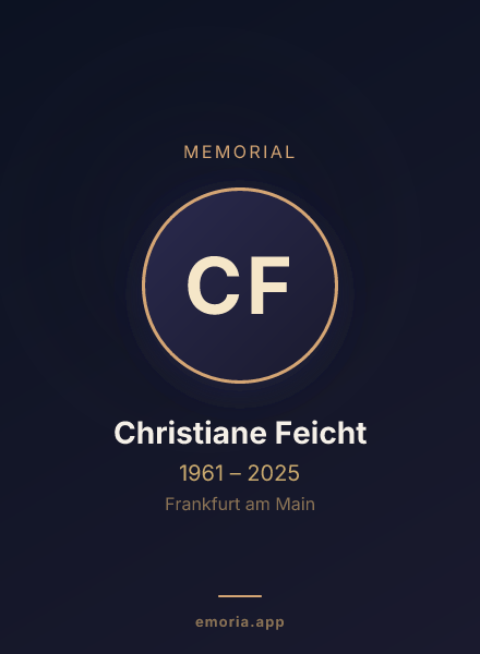 Memorial portrait of Christiane Feicht