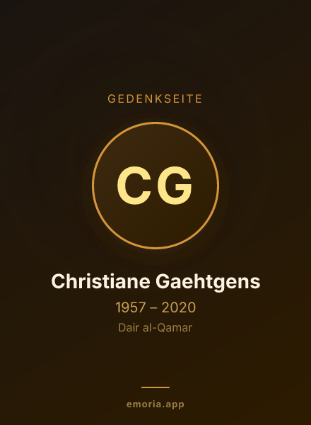 Gedenkportrait von Christiane Gaehtgens