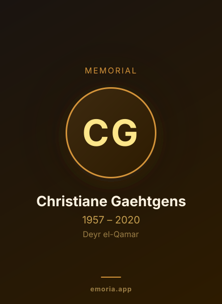 Memorial portrait of Christiane Gaehtgens