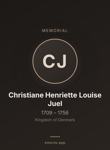 Memorial portrait of Christiane Henriette Louise Juel