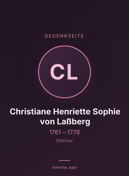 Gedenkportrait von Christiane Henriette Sophie von Laßberg
