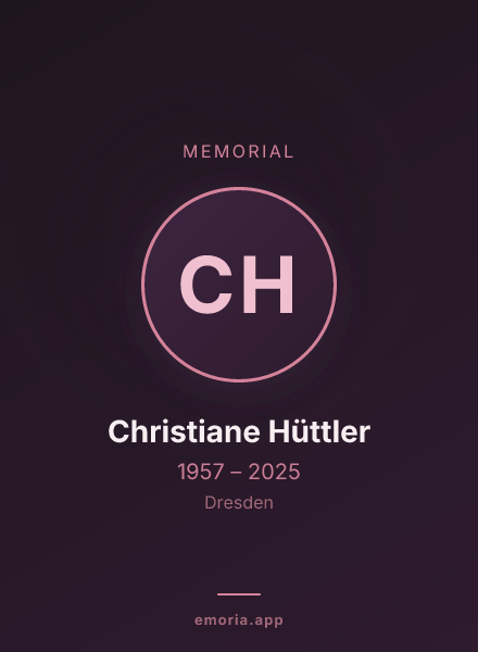Memorial portrait of Christiane Hüttler