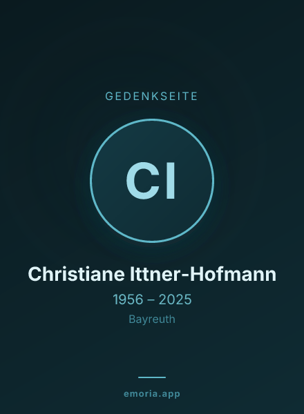 Gedenkportrait von Christiane Ittner-Hofmann