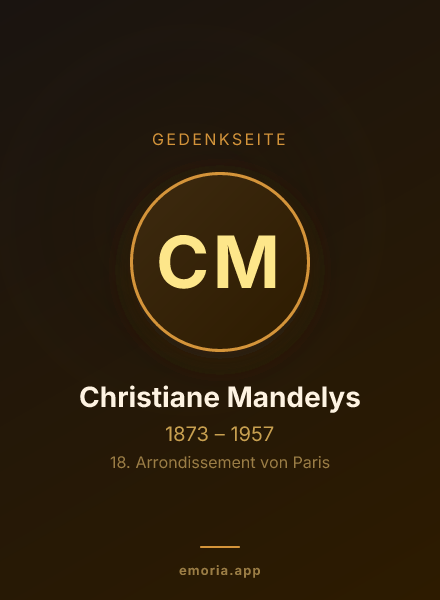 Gedenkportrait von Christiane Mandelys