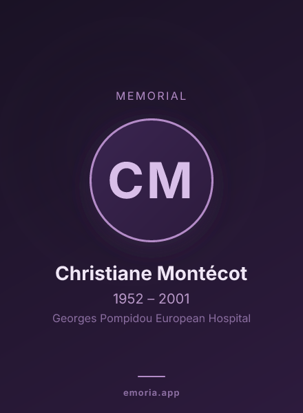 Memorial portrait of Christiane Montécot