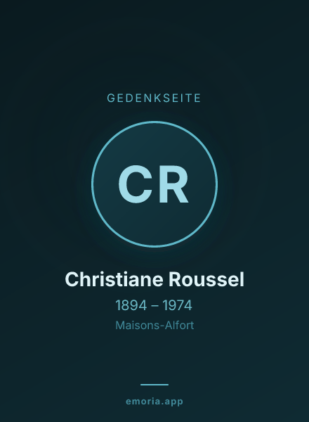 Gedenkportrait von Christiane Roussel