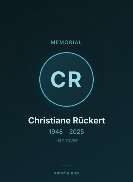 Memorial portrait of Christiane Rückert