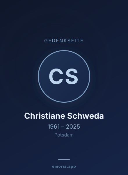 Gedenkportrait von Christiane Schweda