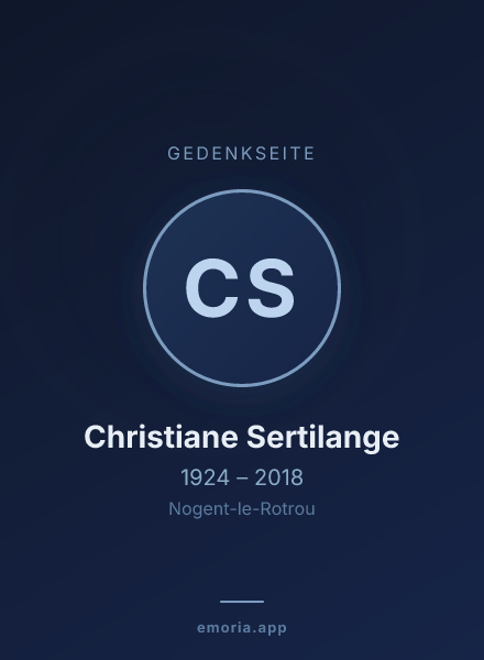 Gedenkportrait von Christiane Sertilange
