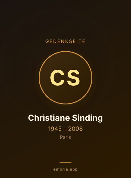 Gedenkportrait von Christiane Sinding