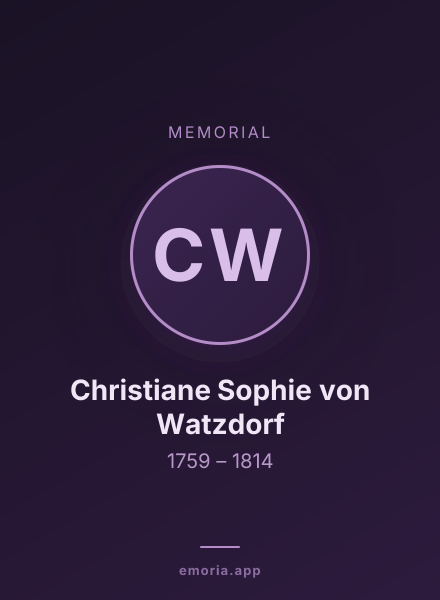 Memorial portrait of Christiane Sophie von Watzdorf