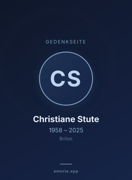 Gedenkportrait von Christiane Stute