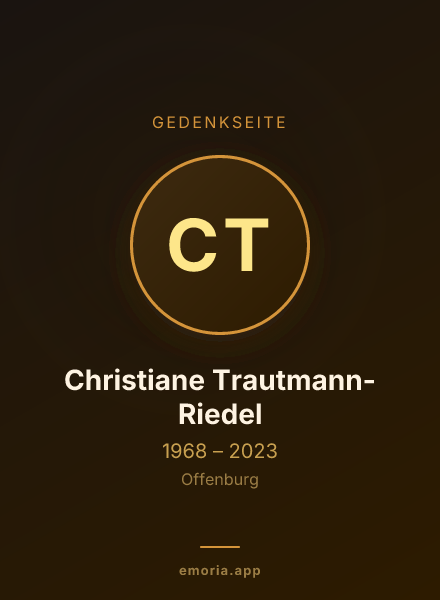 Gedenkportrait von Christiane Trautmann-Riedel