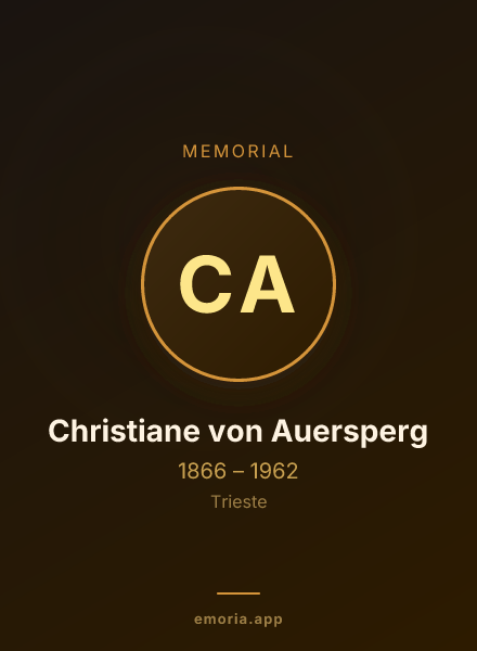 Memorial portrait of Christiane von Auersperg