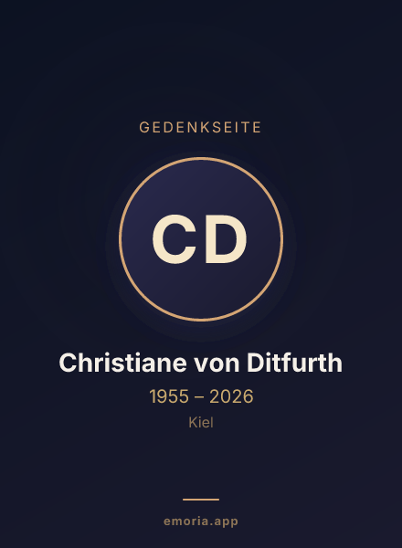Gedenkportrait von Christiane von Ditfurth