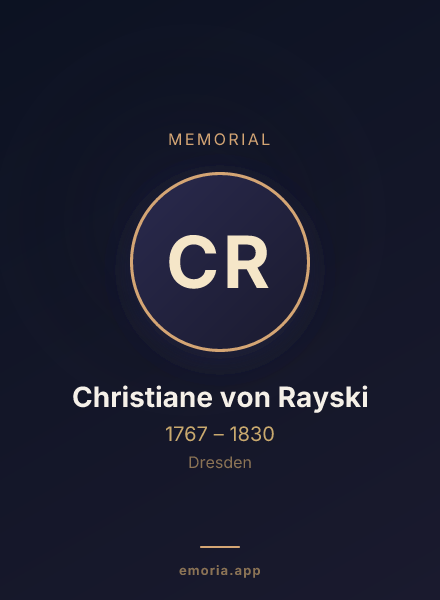 Memorial portrait of Christiane von Rayski