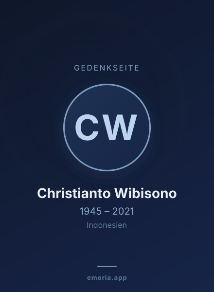 Gedenkportrait von Christianto Wibisono