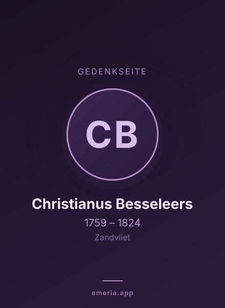 Gedenkportrait von Christianus Besseleers