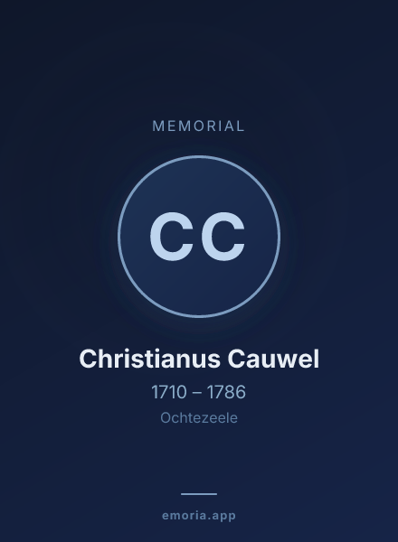 Memorial portrait of Christianus Cauwel