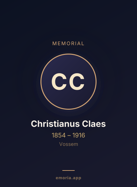 Memorial portrait of Christianus Claes
