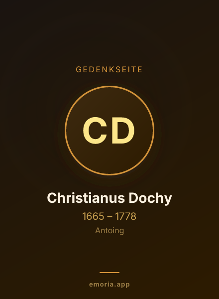 Gedenkportrait von Christianus Dochy