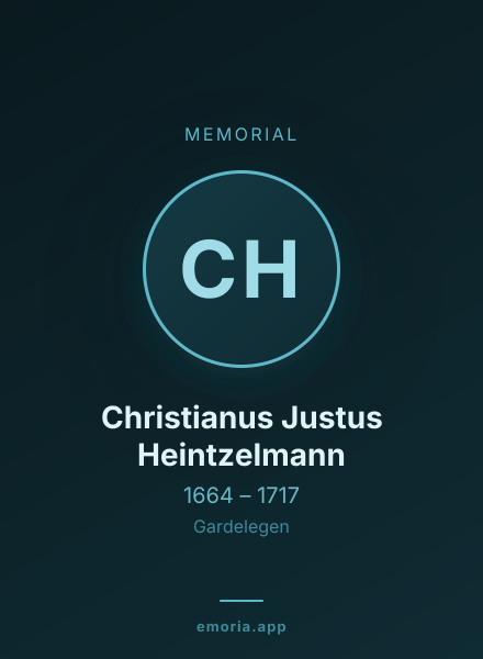 Memorial portrait of Christianus Justus Heintzelmann