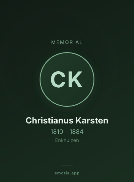 Memorial portrait of Christianus Karsten