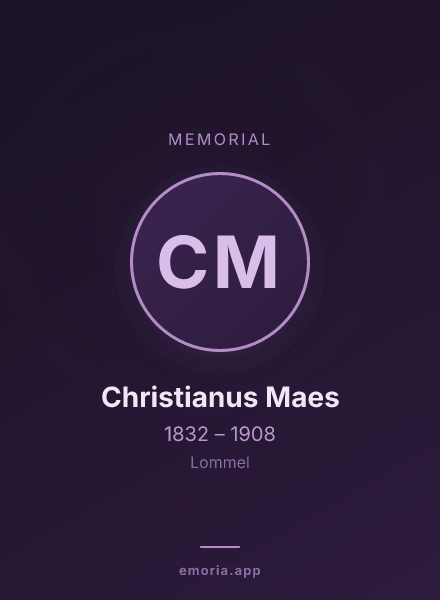 Memorial portrait of Christianus Maes