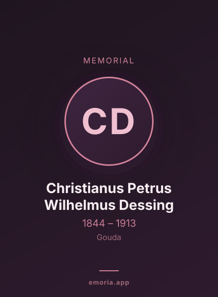Memorial portrait of Christianus Petrus Wilhelmus Dessing