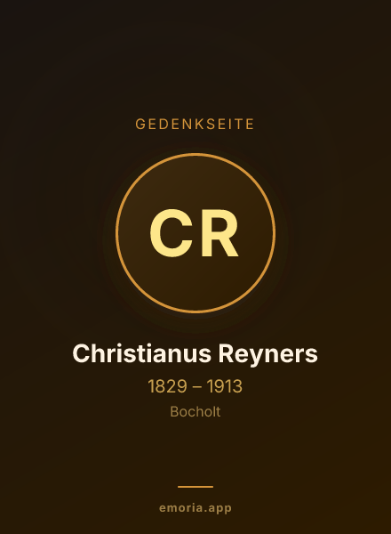 Gedenkportrait von Christianus Reyners