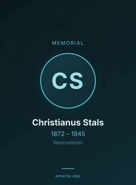 Memorial portrait of Christianus Stals
