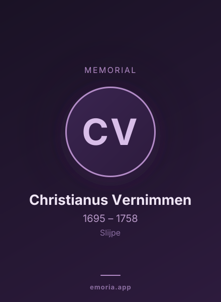 Memorial portrait of Christianus Vernimmen