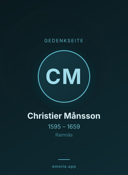 Gedenkportrait von Christier Månsson