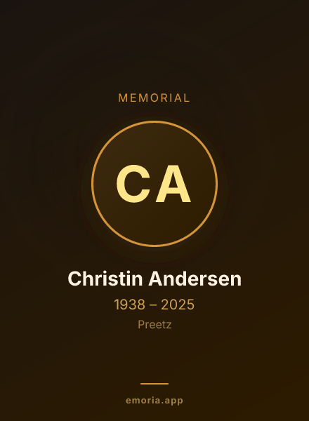 Memorial portrait of Christin Andersen