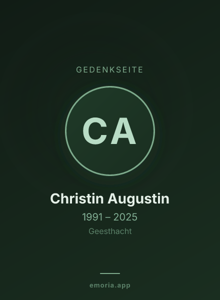 Gedenkportrait von Christin Augustin
