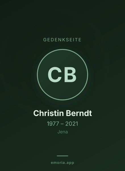 Gedenkportrait von Christin Berndt